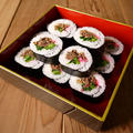 牛肉と菜の花の巻き寿司