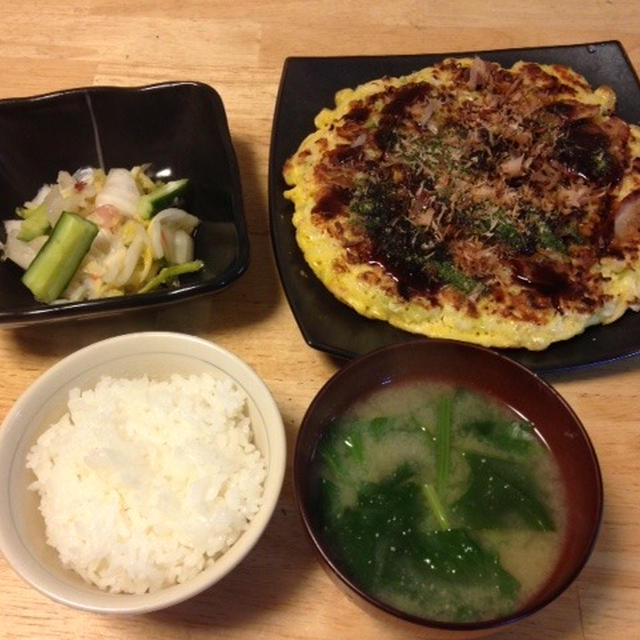 昨夜は豚玉定食～