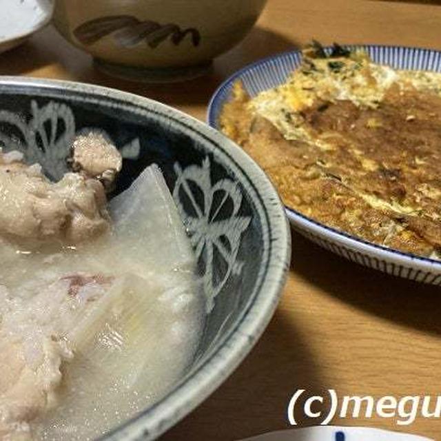韓国のおかゆサムゲタン風おかゆ＆中華風卵焼き