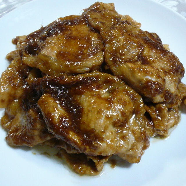 豚ロース薄切り肉の生姜焼き