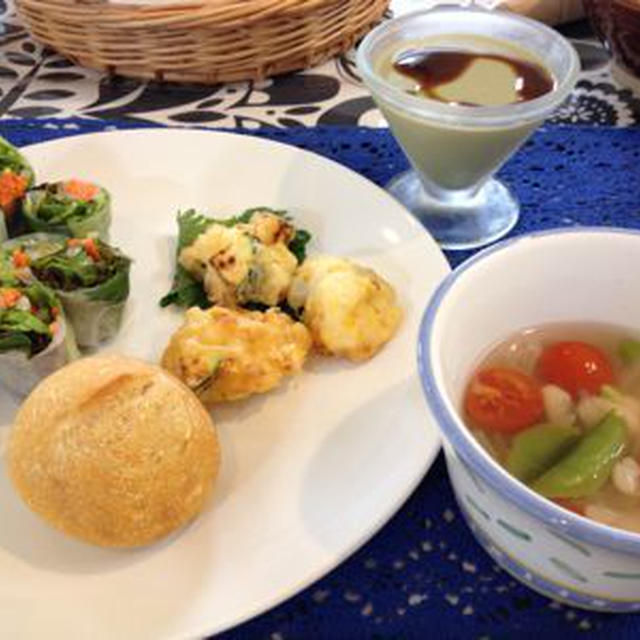 にんじんパンと野菜料理♪