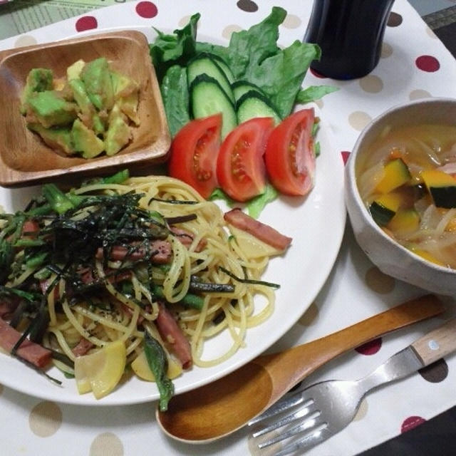 山菜パスタプレート☆