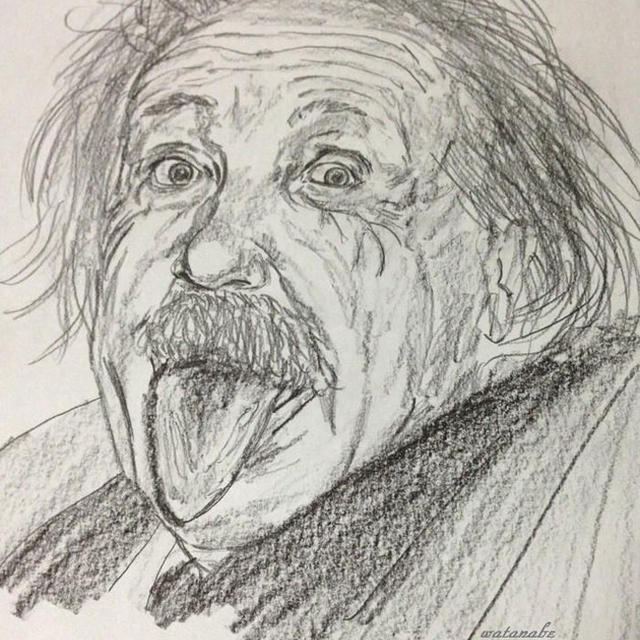 鉛筆画　べえ～～～っ