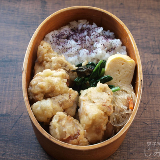 【地味弁】鶏天弁当と、吉田鋼太郎の無駄遣い