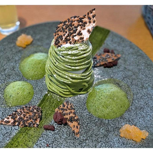 蔵出し抹茶が香る「宇治抹茶のモンブラン」ヨックモック青山本店ブルー・ブリック・ラウンジ限定