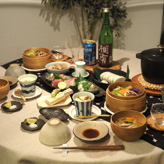 伊豆旅行から帰ってきた日の夜ごはんは、旅館の影響を受けまくり