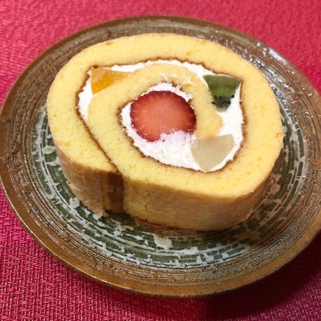 ボロネーゼパスタ♡フルーツロールケーキ