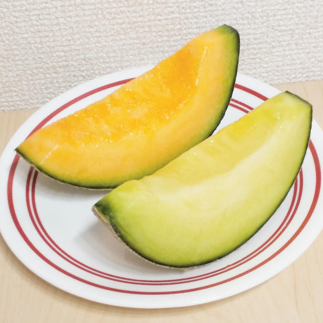 デザート☆あまーいメロン食べたよ！スーパーで半額！