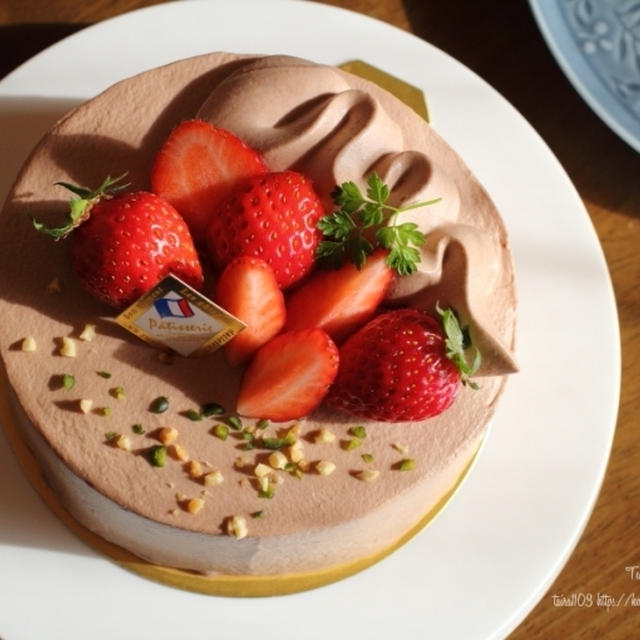 ショートケーキ練習①紅茶とチョコレートのケーキ❁