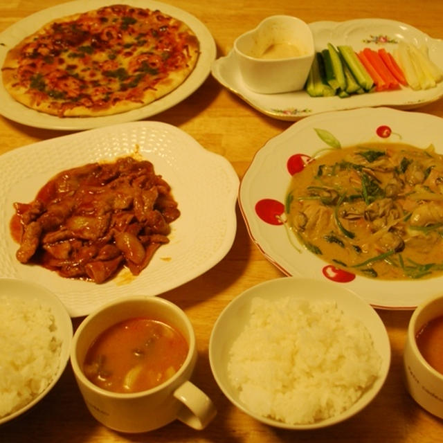 昨夜は牡蠣のカレークリーム煮など～