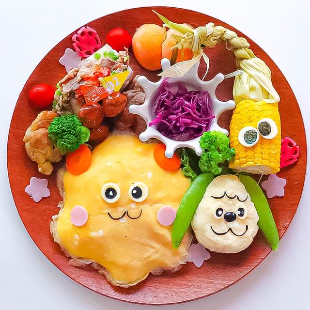 ワンワン＊うーたん ワンプレート 朝ごはん