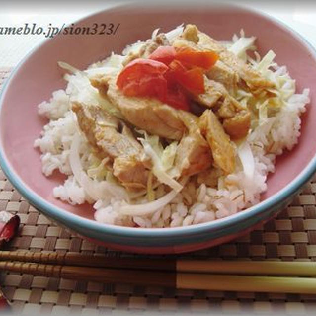 レンジで簡単☆バンバンジー丼♪