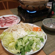 しゃぶ鍋の晩ご飯と　１２月の家庭菜園♪