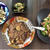 豚肉とピーマンの中華炒め、茄子とひき肉の甘辛餡、大根サラダ、きゅうりと梅の和え物