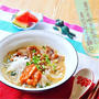 牛カルビとキムチのっけの韓国風くずきり麺☆★
