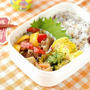 【夏休みの子供弁】豚とパプリカのオイスター炒め弁当