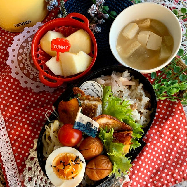 ＊半額でゲットしためかじきで竜田揚げ弁当＊