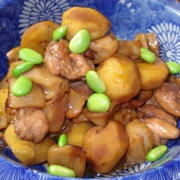 栗とれんこんと鶏肉の煮物