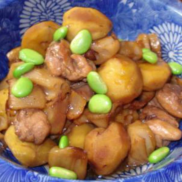 栗とれんこんと鶏肉の煮物