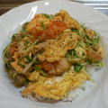 トマトと水菜の卵丼