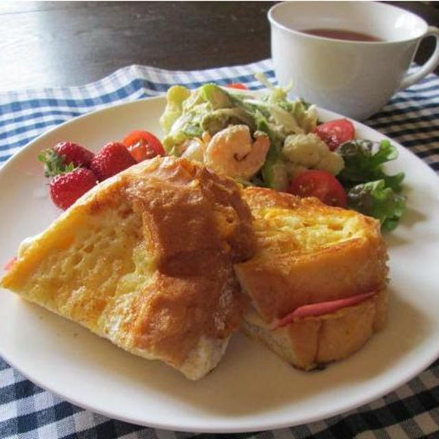 フレンチトーストとアボガド根菜サラダの朝ごはんプレート&朝食の食べ方とメタボの関係