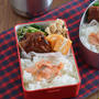お弁当2日分（成形なしのハンバーグ・豚の甘辛炒め）