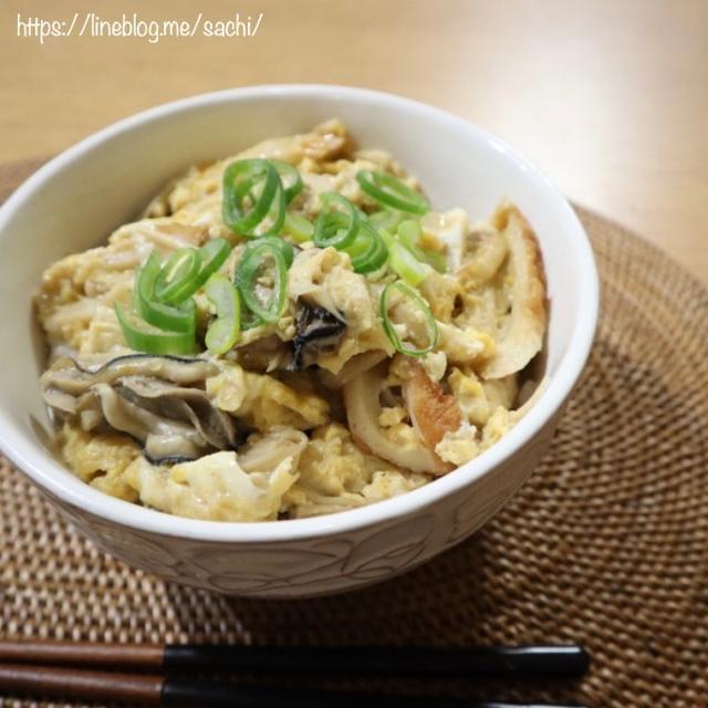 牡蠣とちくわの玉子とじ丼♡【#簡単レシピ#丼】