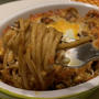 残ったパスタで「焼きチーズカレーパスタ」！