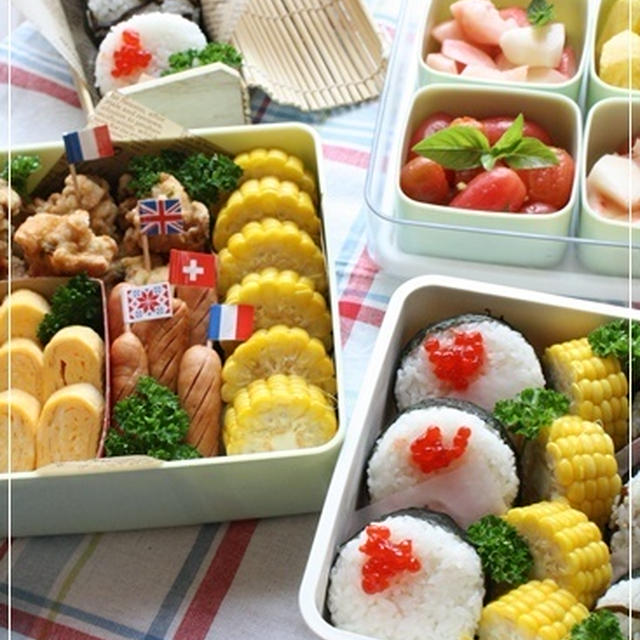 夏休みのお出掛け弁当。