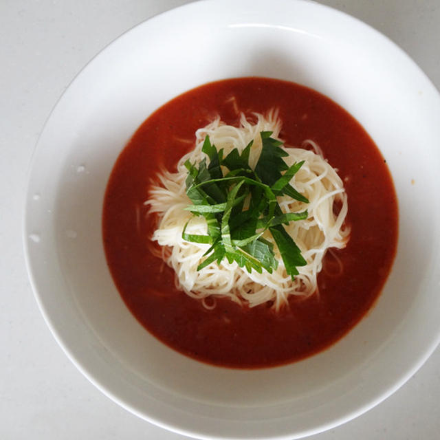 激うま！　野菜ジュースでそうめんガスパチョ～by隊長