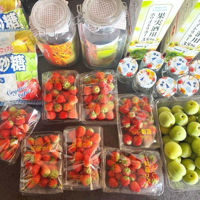 いちご納めと梅仕事でてんやわんや。の、話。