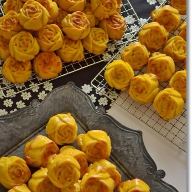 【レシピ】父の日にどうです？かぼちゃのローズケーキ