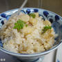 小さな帆立で炊き込みご飯！