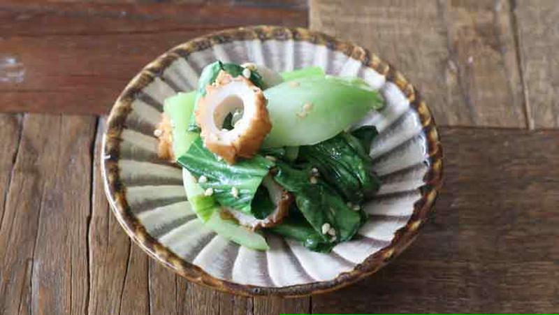 ５分でパパッと副菜！チンゲン菜とちくわのごまあえ