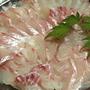 真鯛の刺身　シンプル盛り付け