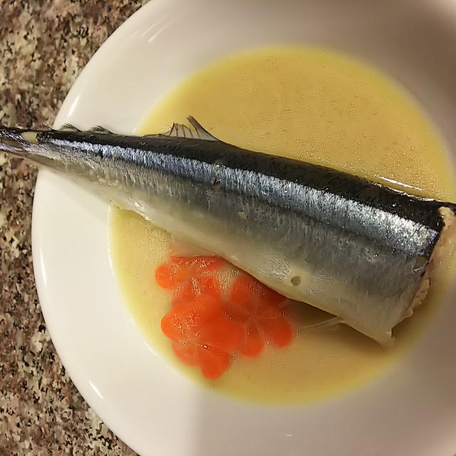 さんまのニンニク醤油クリーム煮