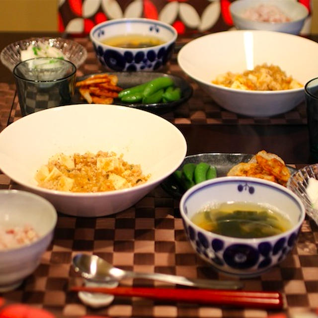 麻婆豆腐　レンコンの唐揚げ