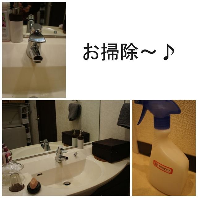 今日の一日～洗面所のお掃除と雑貨♪　と　おうちご飯～