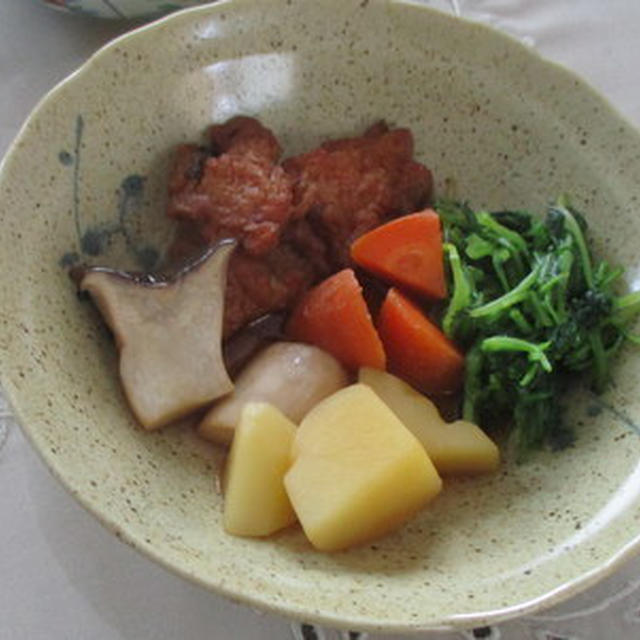 エリンギと野菜かき揚げの煮物★★★