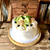 誕生日　#バースデーケーキ　白桃のコンポートとメロンのケーキ