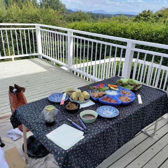 友人夫妻を招いて BBQ