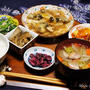 牡蠣と白菜の炒め煮と塩麹鰤入りのっぺい汁