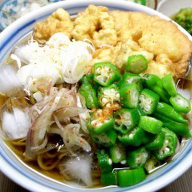 【フィッシュフライで】冷やし天ぷらっぽい蕎麦、ゴーヤのニンニク酢醤油漬け