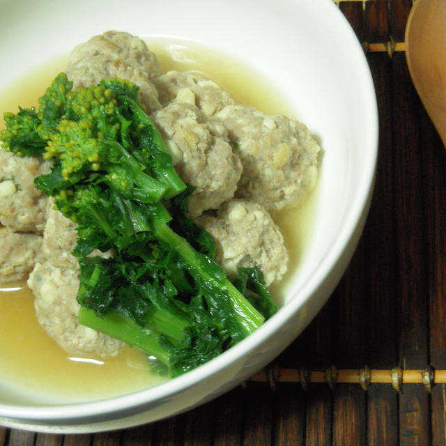 菜の花と肉団子の含め煮