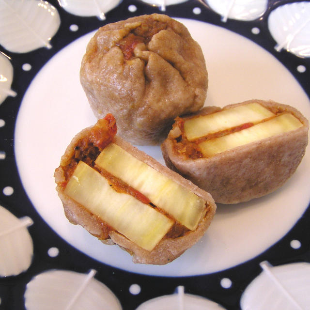 サツマイモのいきなりカレー団子