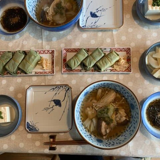 奈良の柿の葉寿司を主役に据えた食卓