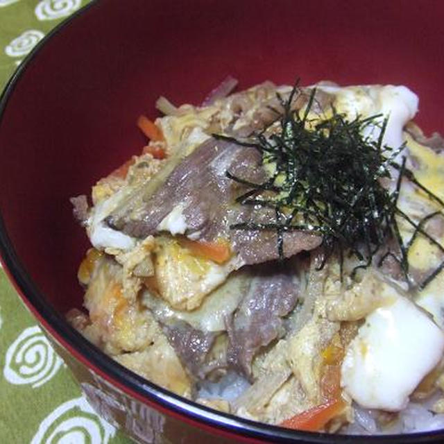 牛肉＆きんぴらごぼうの卵とじ丼