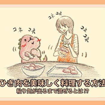 ひき肉をおいしく料理する方法｜粘り気が出るまで混ぜるとは？