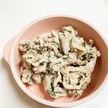 本葛粉でしっとり豚肉の大葉焼き