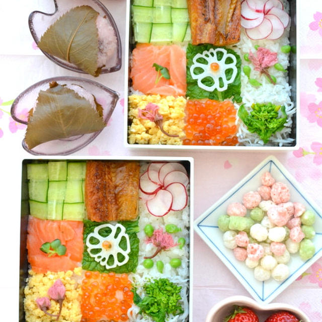 ひな祭りのお祝いご飯は「モザイク寿司」